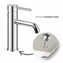 Miscelatore monocomando Jazz per lavabo in cromo lucido installazione rapida