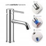 Miscelatore monocomando Jazz per lavabo in cromo lucido installazione rapida