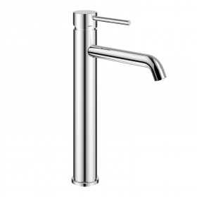 Miscelatore monocomando alto Jazz per lavabo in cromato lucido installazione rapida