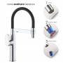 Miscelatore monocomando lavello cucina con canna orientabile Nairobi installazione rapida ottone cromato
