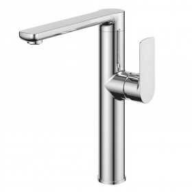 Miscelatore monocomando lavello cucina con canna orientabile Tunisi installazione rapida ottone cromato