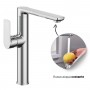 Miscelatore monocomando lavello cucina con canna orientabile Tunisi installazione rapida ottone cromato