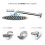 Kit Doccia Round 250 Millimetri Acciaio Inox Cromato Forma Tonda Ix Box