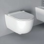 Bloom Vaso Ceramica Sospeso Scarico a Parete Senza Brida Colore Bianco Opaco