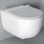 Bloom Vaso Ceramica Sospeso Scarico a Parete Senza Brida Colore Bianco Opaco