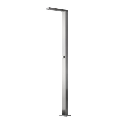 Larice Colonna doccia da esterno fissaggio a pavimento per giardino piscina inox spazzolato