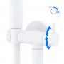 Idroscopino WC serie IAN bidet bagno con due getti con rubinetto flessibile e staffa di fissaggio