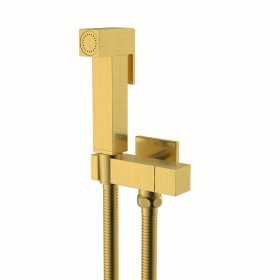 Idroscopino WC bidet bagno quadro con rubinetto flessibile e staffa di fissaggio serie ALVIN