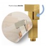 Idroscopino WC bidet bagno quadro con rubinetto flessibile e staffa di fissaggio serie ALVIN
