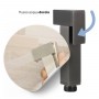 Idroscopino WC bidet bagno quadro con rubinetto flessibile e staffa di fissaggio serie ALVIN