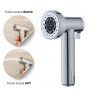 Idroscopino WC bidet bagno due getti con rubinetto flessibile e staffa di fissaggio serie IAN ottone cromato