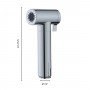 Idroscopino WC bidet bagno due getti con rubinetto flessibile e staffa di fissaggio serie IAN ottone cromato