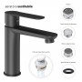 Rubinetto miscelatore per lavabo serie POP in ottone varie finiture con piletta Click Clack