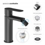 Miscelatore monocomando per bidet in ottone serie POP con piletta click clack varie finiture
