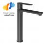 Rubinetto miscelatore canna alta per lavabo serie POP in ottone varie finiture con piletta click clack