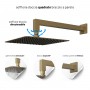 Kit Doccia Square 250x250 Millimetri Acciaio Forma Quadrata Ix Box