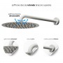 Kit Doccia Round 250 Millimetri Acciaio Bianco Opaco