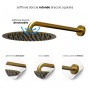 Kit Doccia Round 250 Millimetri Acciaio Oro Satinato