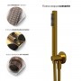 Kit Doccia Round 250 Millimetri Acciaio Oro Satinato