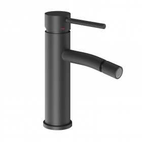Miscelatore monocomando per bidet nero opaco serie Jazz installazione rapida con piletta click clack