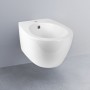 Apple Bidet ceramica sospeso scarico a parete bianco lucido