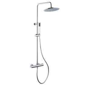 Colonna Doccia Attrezzata Moon in Ottone Cromato con Termostatico Ix Box Shower 