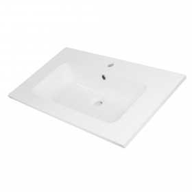 Lavabo ad Incasso in Resina cm 81x46x16,5 Bianco Lucido