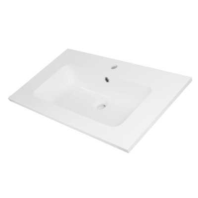 Lavabo ad Incasso in Resina cm 81x46x16,5 Bianco Lucido