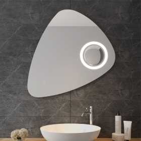 Specchio a Led rotondo Milos con ingranditore retroilluminato
