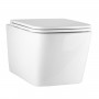 Vaso Ceramica Sospeso Colore Bianco Lucido Modello Cubik
