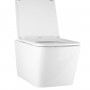 Vaso Ceramica Sospeso Colore Bianco Lucido Modello Cubik