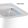 Vaso Ceramica Sospeso Colore Bianco Lucido Modello Cubik