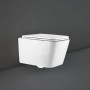 Vaso Ceramica Sospeso Colore Bianco Lucido Modello Cubik