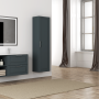 Colonna Chloe per mobile bagno con un anta reversibile bugnata cm 162x40x35 