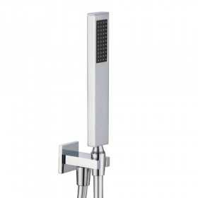 Doccia Elegant Rettangolare Ottone Cromato Rettangolare Con Doccetta Ix Box Kit 