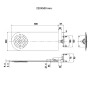 Soffione Doccia Tondo Con Incasso a Parete in Acciaio Inox 2,4 mm Ix Box Shower 