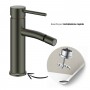 Miscelatore monocomando per bidet canna di fucile serie Jazz installazione rapida con piletta click clack