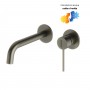 Miscelatore monocomando a due fori ad incasso a parete per lavabo canna di fucile con sistema install box