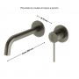 Miscelatore monocomando a due fori ad incasso a parete per lavabo canna di fucile con sistema install box