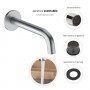 Miscelatore monocomando a due fori ad incasso a parete per lavabo nickel spazzolato con sistema install box