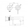 Miscelatore monocomando a due fori ad incasso a parete per lavabo cromo lucido con sistema install box