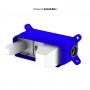 Miscelatore monocomando a due fori ad incasso a parete per lavabo cromo lucido con sistema install box