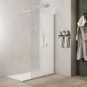 Parete Doccia Walk In Gardenia W901WHM Cristallo 8 mm Bianco Opaco Ix Box Shower