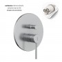 Miscelatore monocomando ad incasso doccia con deviatore 2 vie nickel spazzolato con sistema install box serie Jazz
