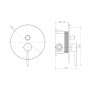 Miscelatore monocomando ad incasso doccia con deviatore 2 vie nickel spazzolato con sistema install box serie Jazz