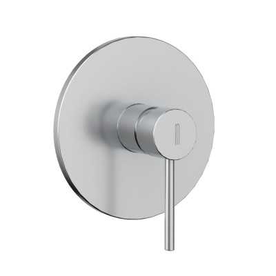 Miscelatore monocomando ad incasso doccia a parete 1 via nickel spazzolato con sistema install box serie Jazz