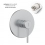 Miscelatore monocomando ad incasso doccia a parete 1 via nickel spazzolato con sistema install box serie Jazz