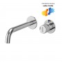 Miscelatore monocomando due fori a incasso a parete per lavabo Jazz Plus con sistema install box