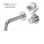 Miscelatore monocomando due fori a incasso a parete per lavabo Jazz Plus con sistema install box