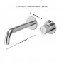 Miscelatore monocomando due fori a incasso a parete per lavabo Jazz Plus con sistema install box